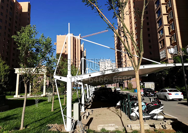 膜結(jié)構(gòu)自行車棚-甘肅張掖德和園小區(qū)交付使用（封面）
