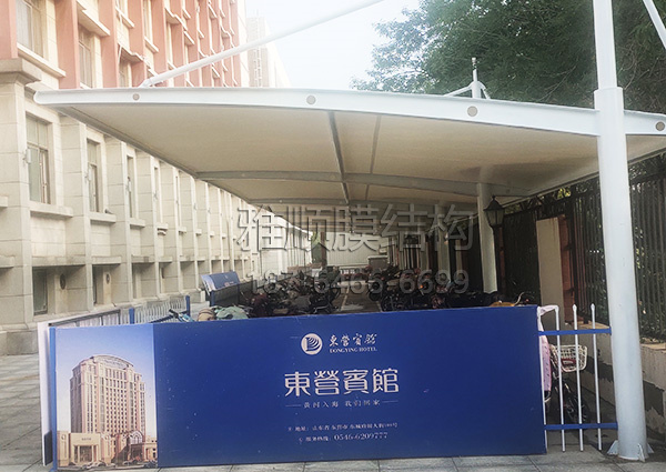 膜結(jié)構(gòu)自行車棚-東營市東營賓館交付使用